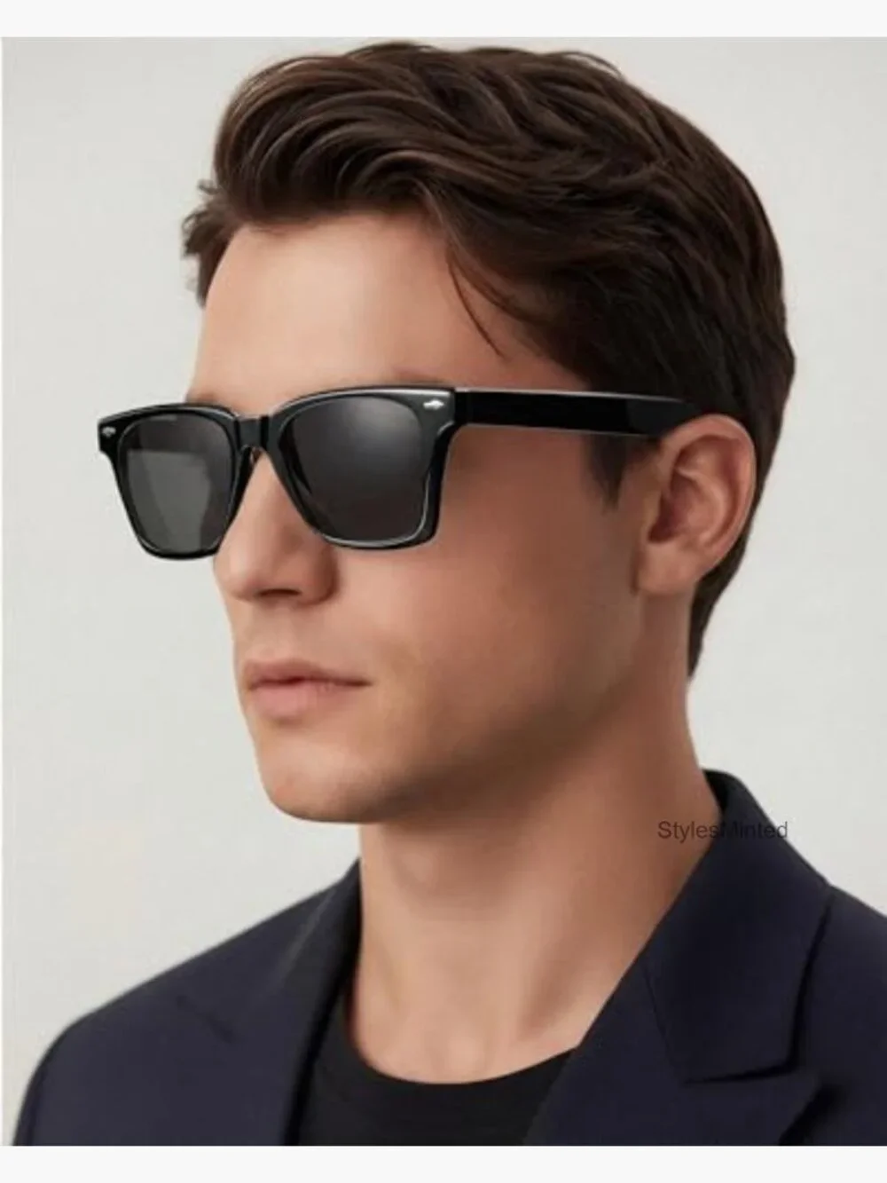 Retro Square Polarized Sunglasses UV400 Protection Chunky 90s Men